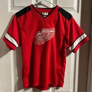 Red Wings NHL Youth Jersey Size Large 16/18 Short‎ Sleeve Hockey Sports Athletic